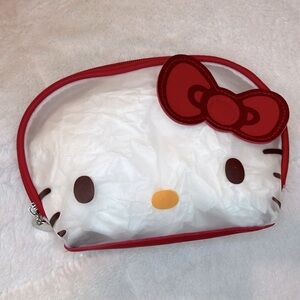 ♥️Like New Adorable Hello Kitty Zip Around Cosmetic Bag